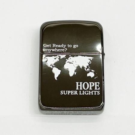  ZIPPO ジッポー HOPE SUPER LIGHTS 世界地図 ブラック