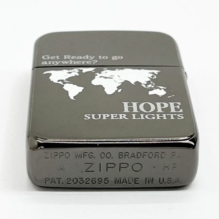  ZIPPO ジッポー HOPE SUPER LIGHTS 世界地図 ブラック