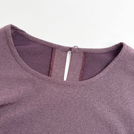  SHISENDO 詩仙堂 カットソー ミセス ちりめん パープル