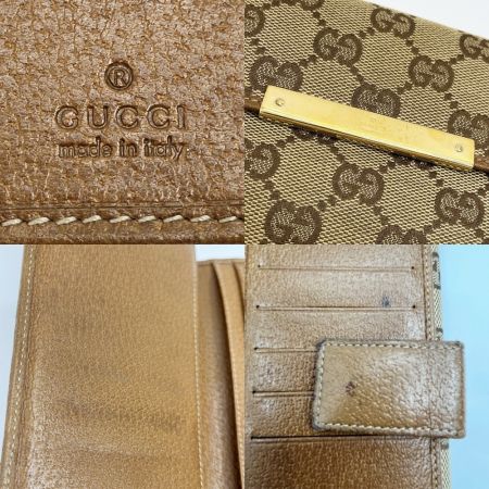 GUCCI グッチ 長財布 GGキャンバス 3661 Wホック レディース 112715 ベージュ