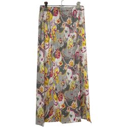 ◆◆ ISSEY MIYAKE イッセイミヤケ プリーツスカート レディース グレー×イエロー×ピンク Aランク