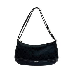 ◆◆ COACH コーチ ショルダーバッグ シグネチャー F54332 ブラック Aランク