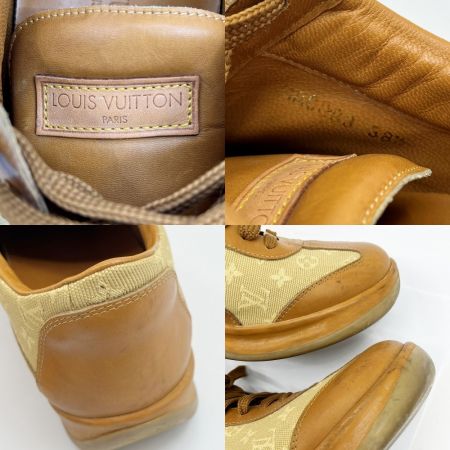  LOUIS VUITTON ルイヴィトン スニーカー モノグラム キャンバス レザー SIZE 38 1/2 MA0093 ブラウン