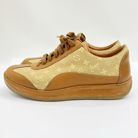  LOUIS VUITTON ルイヴィトン スニーカー モノグラム キャンバス レザー SIZE 38 1/2 MA0093 ブラウン