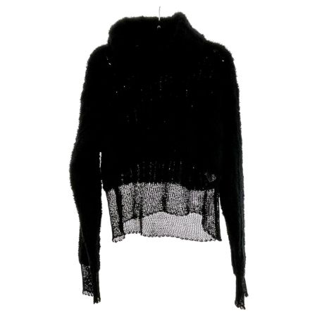  ISSEY MIYAKE イッセイミヤケ ハイネックニット Mサイズ レディース 黒 ブラック