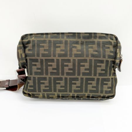 FENDI フェンディ ショルダーバッグ 鞄 ズッカ キズ有 16161 001 ブラウン
