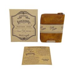  galen Leather ガレンレザー 5本挿しペンケース レザーブラウン ブラウン Aランク