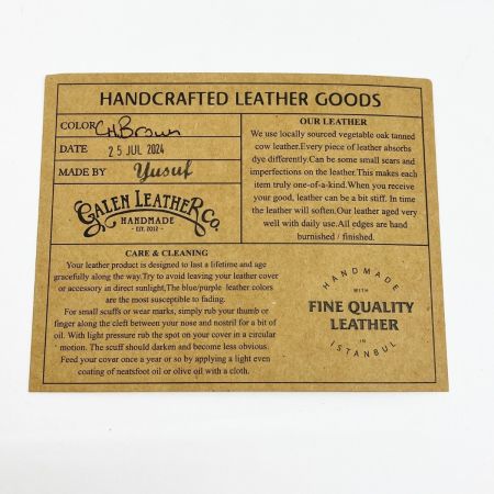  galen Leather ガレンレザー 5本挿しペンケース レザーブラウン ブラウン