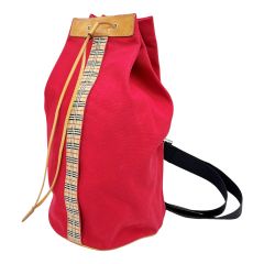  BURBERRY BLUE LABEL バーバリーブルーレーベル ワンショルダー ボディーバッグ ノバチェック キャンバス  レッド Bランク