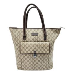 ◆◆ GUCCI グッチ GGスプリーム バッグ トートバッグ 108832 ブラウン Cランク