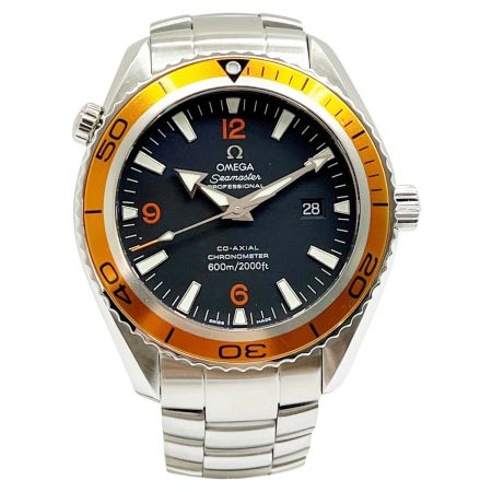  OMEGA オメガ シーマスター プラネットオーシャン 腕時計 自動巻き 2209.50 ブラック x オレンジ
