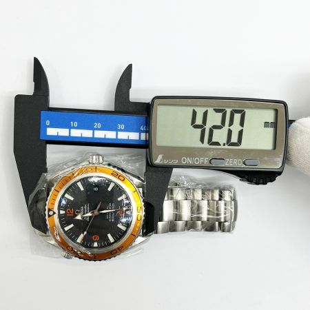  OMEGA オメガ シーマスター プラネットオーシャン 腕時計 自動巻き 2209.50 ブラック x オレンジ