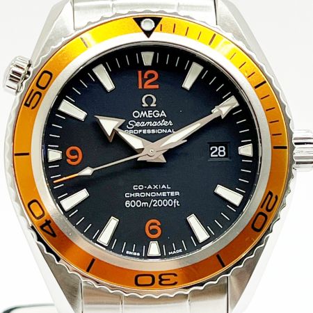  OMEGA オメガ シーマスター プラネットオーシャン 腕時計 自動巻き 2209.50 ブラック x オレンジ