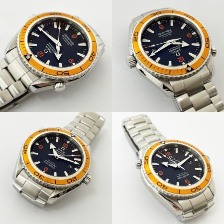  OMEGA オメガ シーマスター プラネットオーシャン 腕時計 自動巻き 2209.50 ブラック x オレンジ