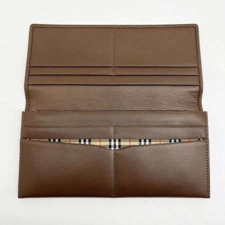  BURBERRY バーバリー 長財布 レザー ブラウン