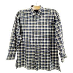 ◆◆ ISSEY MIYAKE イッセイミヤケ チェック シャツ メンズ 青/ベージュ Bランク