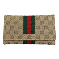◆◆ GUCCI グッチ 長財布 GGキャンバス 毛羽立ち有り 035.2888.2092 ブラウン Cランク