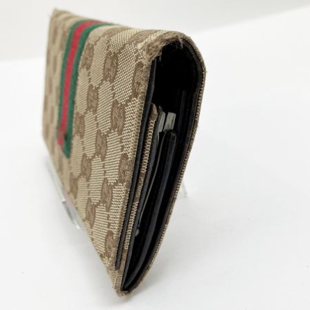  GUCCI グッチ 長財布 GGキャンバス 毛羽立ち有り 035.2888.2092 ブラウン