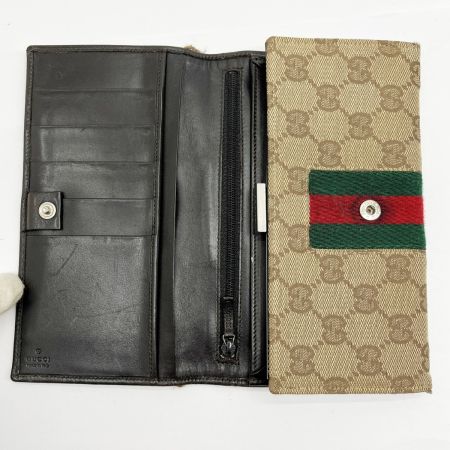  GUCCI グッチ 長財布 GGキャンバス 毛羽立ち有り 035.2888.2092 ブラウン