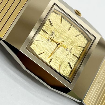  RADO ラドー 腕時計 ダイヤスター レディース スクエア クオーツ 稼働品 110.9503.3 ゴールド