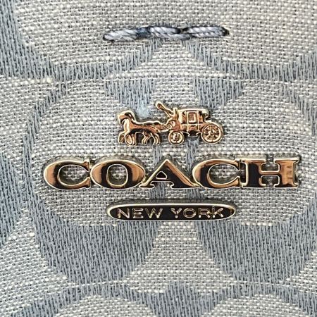  COACH コーチ ショルダーバッグ モリー バケット22 シグネチャー CH230 スカイブルー