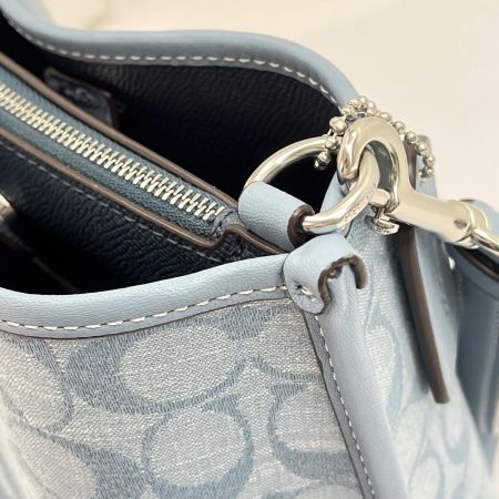  COACH コーチ ショルダーバッグ モリー バケット22 シグネチャー CH230 スカイブルー