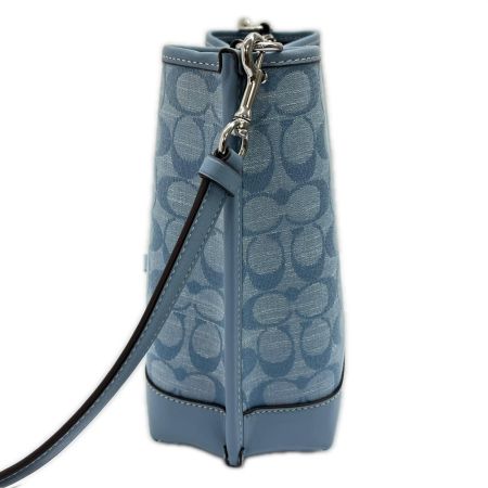  COACH コーチ ショルダーバッグ モリー バケット22 シグネチャー CH230 スカイブルー