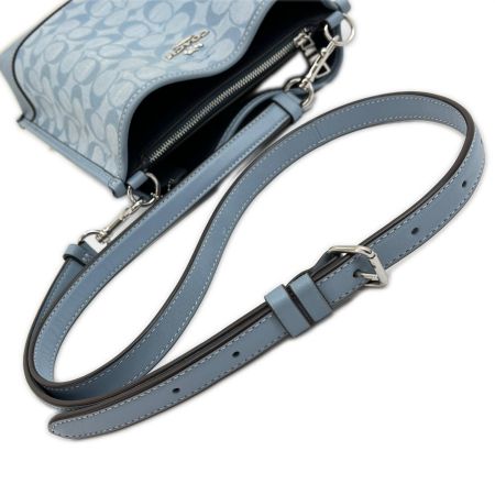  COACH コーチ ショルダーバッグ モリー バケット22 シグネチャー CH230 スカイブルー