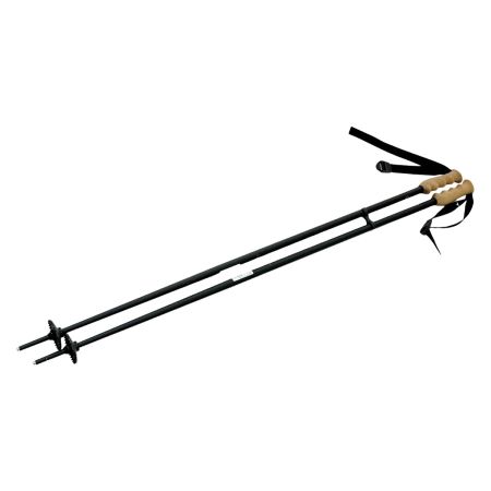  SEASON スキー ストック 115cm ブラック aluminum ski pole ウィンター用品 ブラック