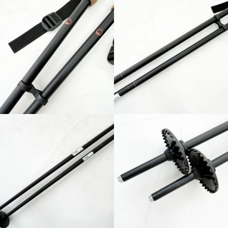  SEASON スキー ストック 115cm ブラック aluminum ski pole ウィンター用品 ブラック