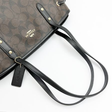  COACH コーチ ハンドバッグ レディース F57842 ブラウン x ブラック