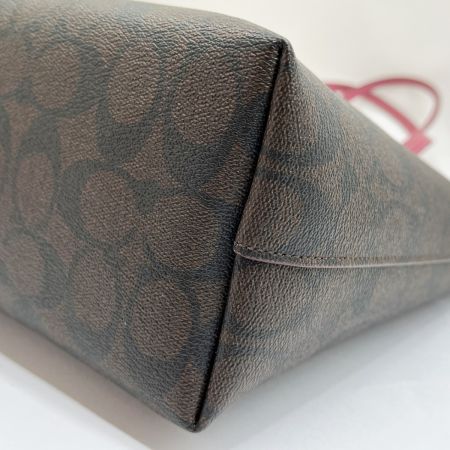  COACH コーチ ハンドバッグ トートバッグ シグネチャー ピンク CN626 ブラウン