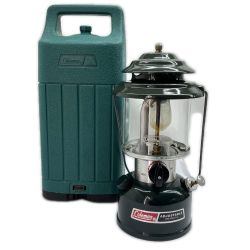◆◆ Coleman コールマン ガソリンランタン 1991年1月製造 ケース付 キズ有 ADJUSTABLE 286A740J グリーン Bランク