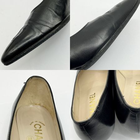  CHANEL シャネル パンプス SIZE 23.5cm アウトソール後付け有り ブラック