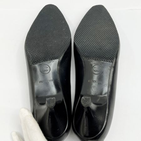  CHANEL シャネル パンプス SIZE 23.5cm アウトソール後付け有り ブラック