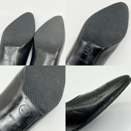  CHANEL シャネル パンプス SIZE 23.5cm アウトソール後付け有り ブラック