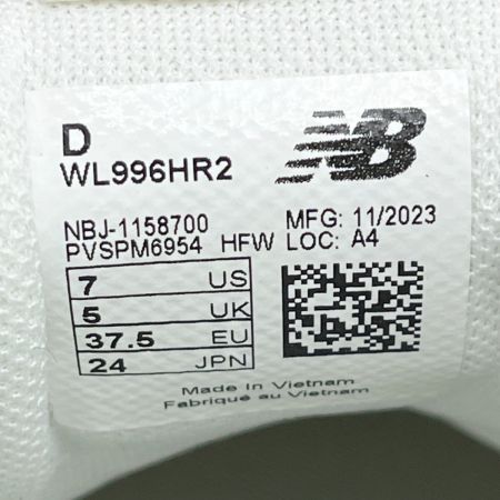  NEW BALANCE ニュー・バランス スニーカー 24cm US7 WL996HR2 ライトブラウン
