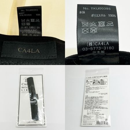  CA4LA カシラ キャップ 帽子 ライナー・布袋付 レディース ホワイト