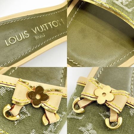  LOUIS VUITTON ルイヴィトン サンダル ミュール 37 1/2 AR0026 オリーブ