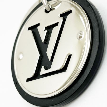  LOUIS VUITTON ルイヴィトン M00741 LVカットサークル キーリング 布袋付  シルバー×ブラック