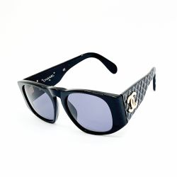 ◆◆ CHANEL シャネル マトラッセ サングラス ケース付 ブラック Cランク