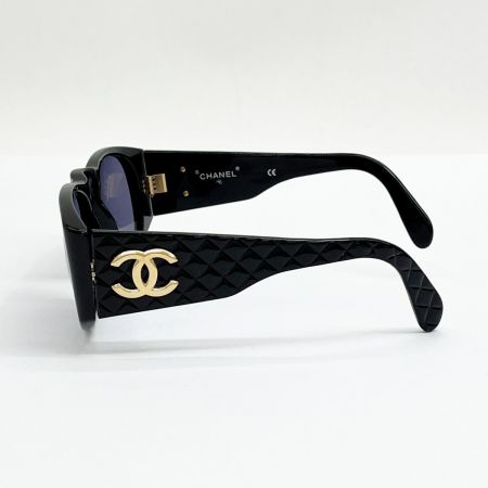  CHANEL シャネル マトラッセ サングラス ケース付 ブラック