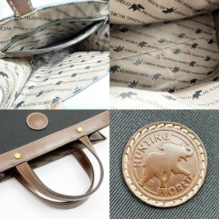  HUNTING WORLD ハンティングワールド キャンバス トートバッグ ブラック