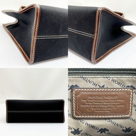  HUNTING WORLD ハンティングワールド キャンバス トートバッグ ブラック