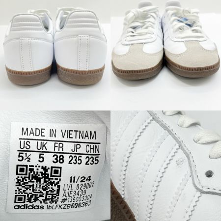  adidas アディダス SAMBA OG レザースニーカー SIZE 23.5cm IE3439 ホワイト
