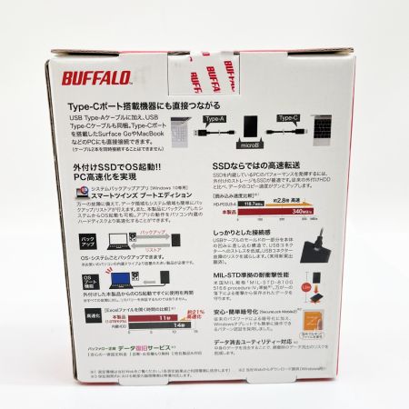  BUFFALO バッファロー 外付けSSD ポータブルSSD 1.0TB SSD-PGC1.0U3-BC