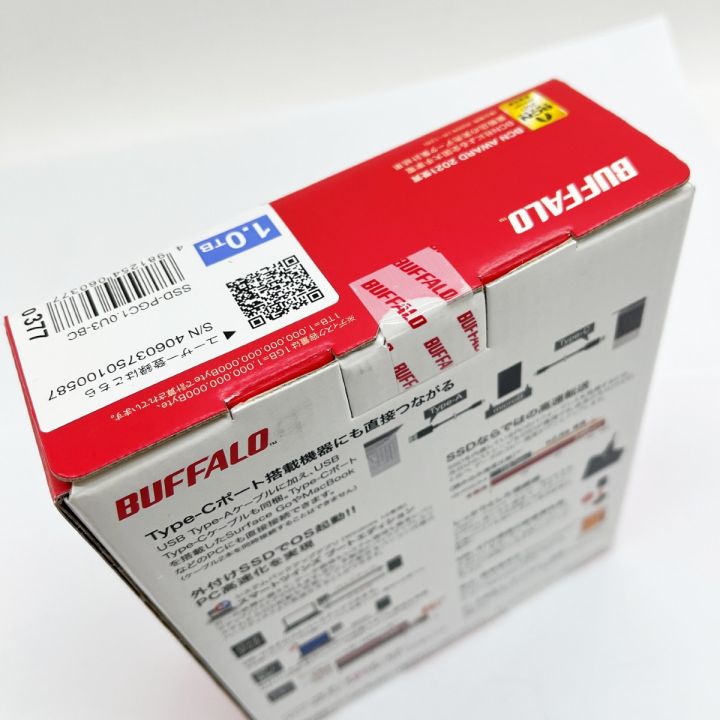BUFFALO バッファロー 外付けSSD ポータブルSSD 1.0TB SSD-PGC1.0U3-BC