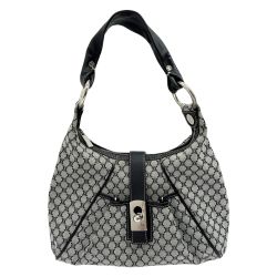 ◆◆ CELINE セリーヌ ハンドバッグ キャンバス×レザー マカダム グレー Bランク