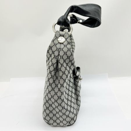  CELINE セリーヌ ハンドバッグ キャンバス×レザー マカダム グレー