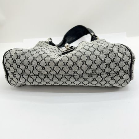 CELINE セリーヌ ハンドバッグ キャンバス×レザー マカダム グレー